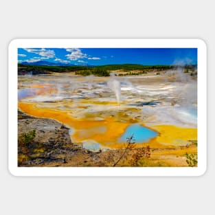 Colourful Norris Geyser Basin Sticker